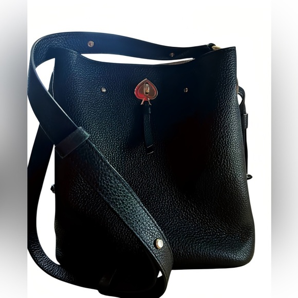 kate spade Handbags - Kate Spade New York Black Leather Crossbody/Bucket Bag – Adjustable Strap